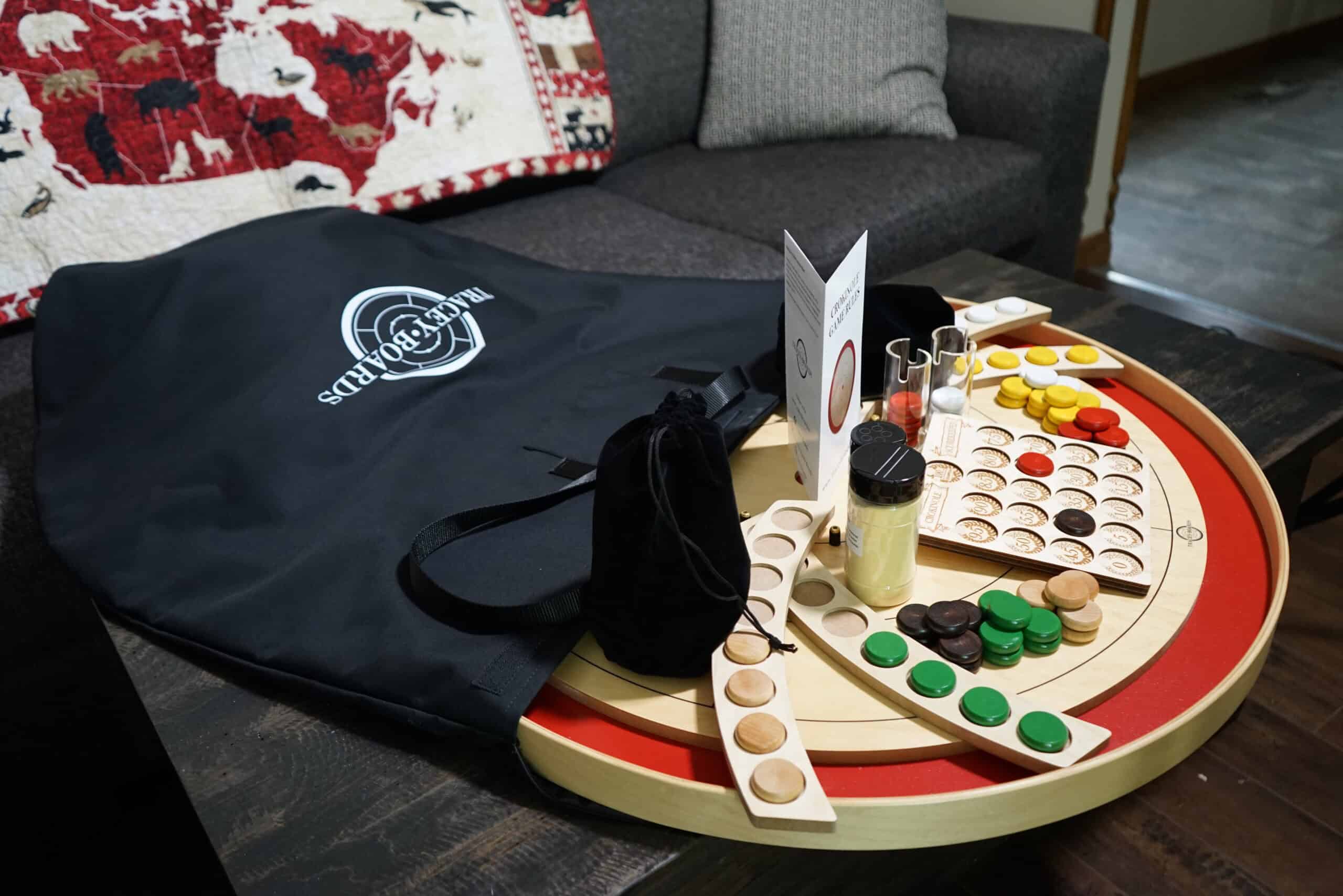Red Crokinole Board - Ultimate Package - Image 4